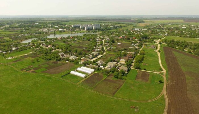 New Housing Development Next To Farmland